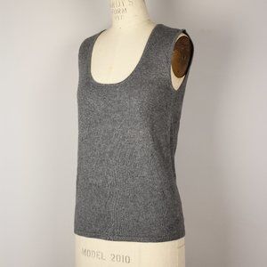 Neiman Marcus Cashmere Scoopneck Tank Sweater
